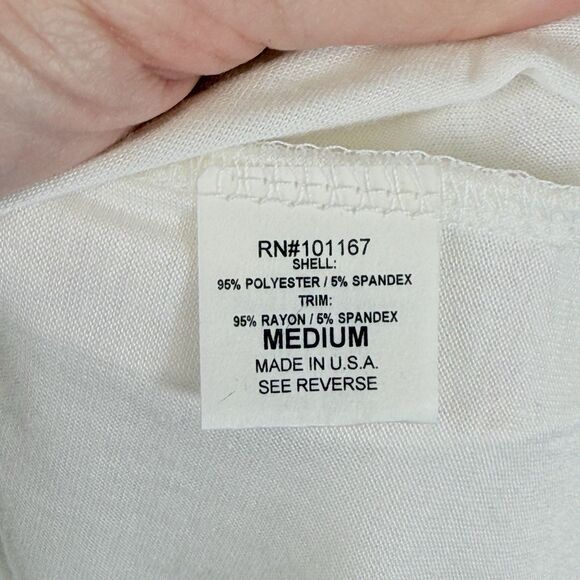 Cha Cha Vente Womens Medium Ivory Crinkle Crepe Tie Front Halter Tank Top Shirt - Picture 8 of 8